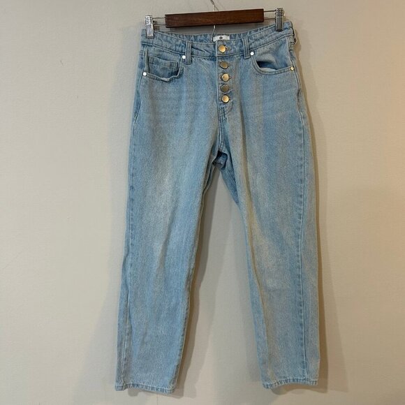 BP Button Fly Light Wash Blue Denim Jeans Straight Leg Women’s Size 28” - Picture 1 of 6